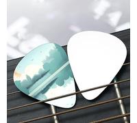 Fallen leaves on a tranquil lake Patterned guitar pick set - (thin/medium/thick), widely compatible with all kinds of stringed instruments,