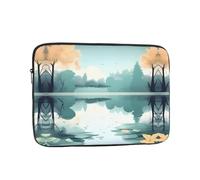 Fallen leaves on a tranquil lake Printing 10 inch Laptop Case Essential Accessory for Commuting and Office Use