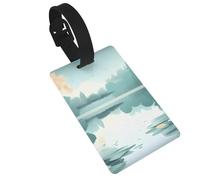 Fallen Leaves on a Tranquil Lake Prints Luggage Tags are Lightweight Easy to Use and Quick to Identify for Travel Suitcases, and Duffel Bags.