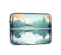 Fallen leaves on a tranquil lake Shockproof Laptop Sleeve Water Repellent Notebook Case Slim Protective Cover for 10 12 13 15 17 Inch Tablets