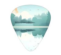 Fallen leaves on a tranquil lake the 12-piece guitar picks include three picks: thin, medium and heavy. suitable for electric, acoustic and bass guitars of all strengths