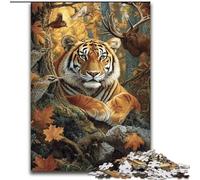 Fallen Tiger 1000 Pieces Jigsaw Puzzle For Adults Teens, Brain Intelligence Challenge Addictive Toys Birthday Gifts for Age 14+ 50x75cm