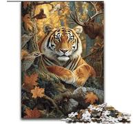Fallen Tiger Puzzles 1000 Pieces for Adults, Family Fun Games Fun at Home Activities, Birthday Present, Travel Gifts 26x38cm