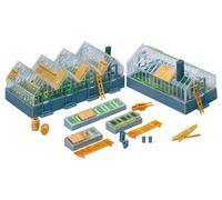 FALLER 130161 Nursery Glashäuser Greenhouses 92 x 47 X 58 MM 71x42x63mm New