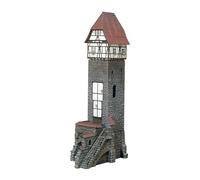 Faller Model Building HO-OO Scale Half-timbered Town House, 100 x 52 x 215 mm, 99 Parts, Brown and Grey, for Children