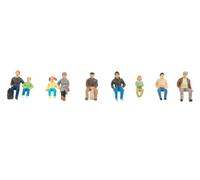 FALLER 151663 HO Scale Single And Couple Sitting People (9 Figures)