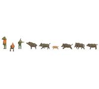 Faller 151701 Hunters (3) & Wild Boar (6) Figure Set
