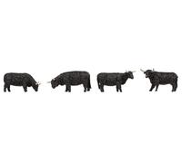 Faller 151957 Black Highland Cattle (4) Figure Set