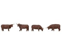 Faller Brown Highland Cattle (4) Figure Set FA151958 HO Gauge