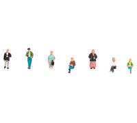 FALLER 155604 N Scale Figures Waiting Seated and Standing 7 Pieces