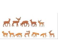 Faller Red (5) & Fallow (7) Deer Figure Set 1:160 Scale, N Gauge