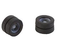 Faller 163111 2 Complete Wheels (Twin Tyres) Tyres and Rims 7.5 t Model Kit, Various, Small