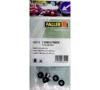 Faller 163115 2 Complete Wheels (Rear Axle) for Bus MB Citaro Model Kit, Various