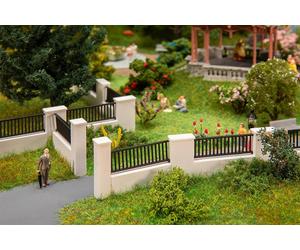 FALLER 180419 HO Scale Fence With Wall And Iron Grid