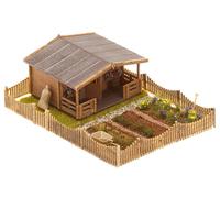 Faller 180493 H0 Allotment Large Garden Sheds Kit, Brown, 13.9 x 3.7 x 22.4 cm