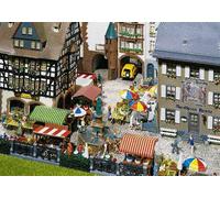 FALLER Market Stalls and Carts Model Kit II HO Gauge 180582