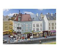 Faller 2 Town Houses Beethovenstraße Model Kit with 582 Individual Parts 202 x 118 x 200 mm I Model Railway Accessories H0 I Model Railway H0 Town Houses