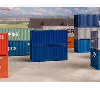 Faller 20ft Container Set (2) Blue , HO Scale