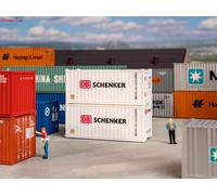 Faller 20ft Container Set (2) DB Schenker , HO Scale