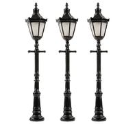 FALLER 272128 Pack of 3 LED Parking Hexagonal Lantern with Crown Warm White, Mul