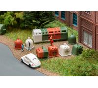 Faller 272567 Scale N Decorative Elements: Set Of Containers For Recycling
