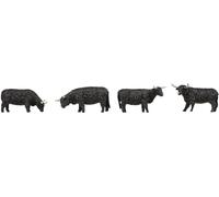 Faller 151957 Black Highland Cattle (4) Figure Set