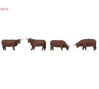 Faller Brown Highland Cattle (4) Figure Set FA151958 HO Gauge