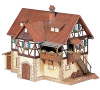 Faller Building Kit for Children - Rural Architectural Style with Brickwork Basement in HO-OO Scale, 238 Single Parts in 10 Colors, Ages 14-98 Years, 165 x 102 x 118 mm, Unisex Children