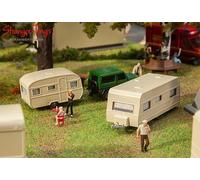 Faller Caravans (2) Fairground Kit IV 1:87 Scale, HO Scale