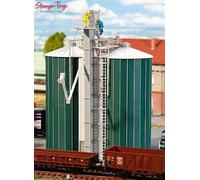 Faller Dual Silo Kit IV 1:87 Scale, HO Scale