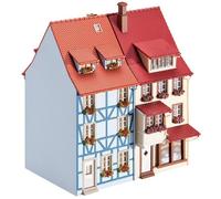 Faller FA130495-2 Small Town Houses with Bay Window, 103 x 62 x 142 mm, 110 x 62 x 152 mm, Red/Excursion, Plain (Getaway Solids)