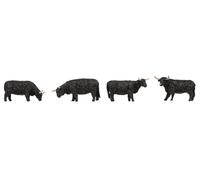 Faller 151957 Black Highland Cattle (4) Figure Set