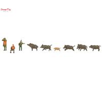 Faller 151701 Hunters (3) & Wild Boar (6) Figure Set
