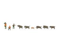 Faller 151701 Hunters (3) & Wild Boar (6) Figure Set