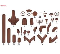 Faller Large Pipeline Set Kit III , HO Scale