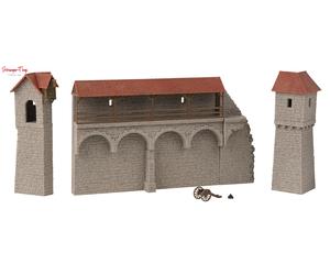 Faller Medieval Town Towers & Walling Kit I , HO Scale