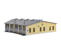 Faller Model Kit, Multi-Coloured, 1:87 Scale, Freilassing Locomotive Shed, Includes Servo Drive Parts, Adult Assembly Kit