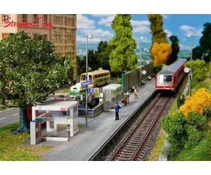 Faller Modern Station Shelter with Platform Kit V , HO Scale