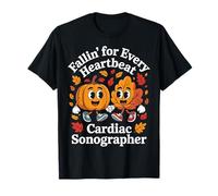 Fallin for Every Heartbeat Fall Cardiac Sonography Thankful T-Shirt