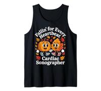 Fallin for Every Heartbeat Fall Cardiac Sonography Thankful Tank Top