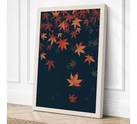 Falling Autumn Leaves Canvas Wall Art Print 30x20 Inch