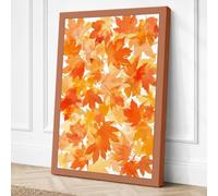 Falling Autumn Leaves Canvas Wall Art Print 30x20 Inch