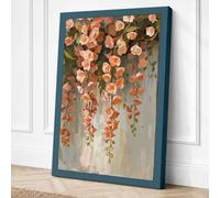 Falling Bloom Botanical Canvas Wall Art Print 18x12 Inch