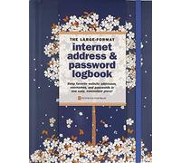 Falling Blossoms Internet Password Book - Large Format