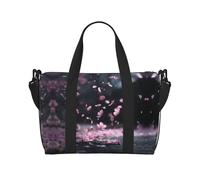 Falling Cherry Blossoms Print Italy Flag Print Versatile Handbag for Travel,Hand-Held Crossbody Travel Bag for Your Every Need