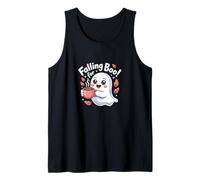 Falling for Boo Cute Ghost Coffee Spooky Season Tank Top
