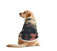 Falling Heart Dog Shirt Vest Dog Clothes- Breathable Cooling for Big Dogs, Sun Protection Comfort Wear for Golden Retriever, Husky, Alaska Outdoor Activities 4X-Large
