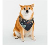 Falling Heart Pet Scarf Stylish Triangle Bid Scarf Bandana Pet Accessory,Washable Pet Kerchief for Girl Boy Dogs or Cats Medium