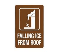 Falling Ice From Roof Metal Warning Sign with Easy Install for Indoor Outdoor Security, Business Office Home Garden Street Decor 20 x 30 cm