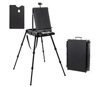 Falling in Art 4 Legs French Easel - Portable Plein Air Studio Easel Stand with Bigger Storage Drawer, Full Size Sketchbox Travel Easel for Painting, Drawing, Artwork Display